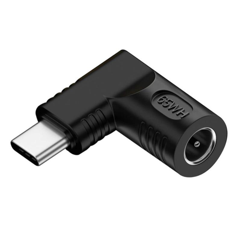 chenyang USB C 65W コネクタ、DC ジャック 5.5x1.7mm 入力から USB タイプ C 90 度角度付き電源プラグ充電アダプター、ラップトップ電話用