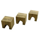 のれん受け3組セット チーク 間口内側用 【壁に馴染むチーク材】【セット販売】