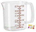 日本製 【測りやすく 持ちやすい】計量カップ お米も量れる 500ml 透明