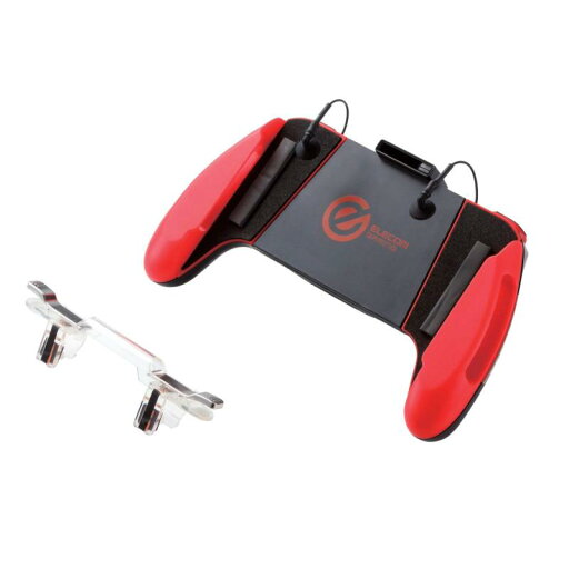 エレコム スマートフォン用 ゲーミング ボタン付きグリップ(4ボタン)(レッド) P-GMGS4B01RD エレコム スマートフォン用 ゲーミング ボタン付きグリップ(4ボタン)(レッド) P-GMGS4B01RD