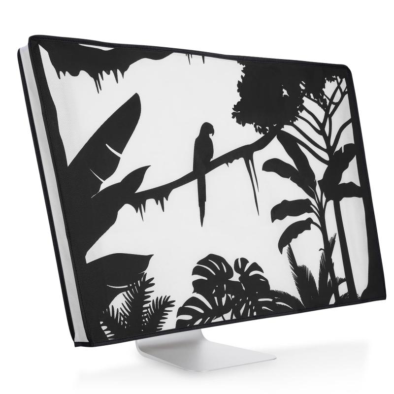 kwmobile 24-26"モニター対応 モニターカバー - PC 画面 ディスプレイカバー - パソコン ホコリ 傷 日光 防止
