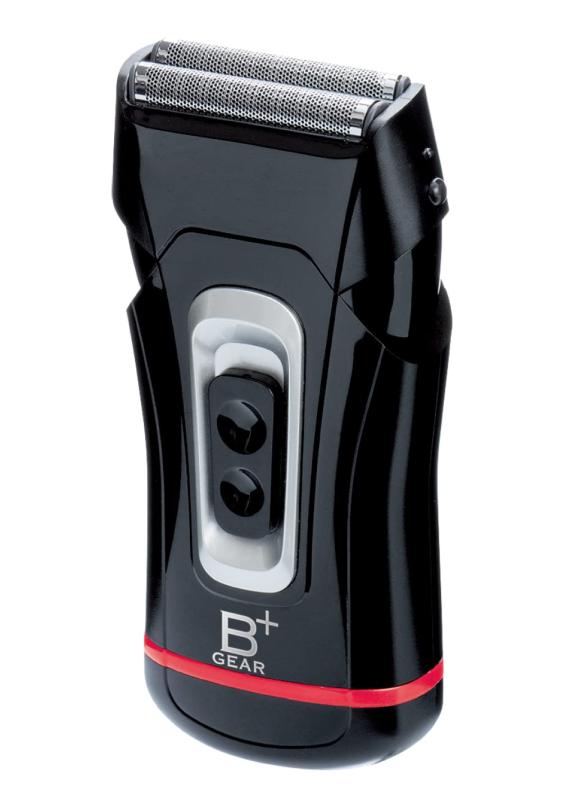 ヒーローグリーン 【B+GEAR ビーギア】 乾電池式 シェーバー 電気シェーバー メンズ 男性 コンパクト 2枚刃 シェーバー 髭剃り 髭 ひげ ヒゲ モミアゲ もみあげ トリマー 小型 防水 水洗い 乾