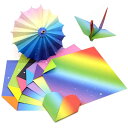 折り紙セット 60枚入/100枚セット 15*15cm 色紙 折り紙 キラキラ紙 千羽鶴用折り紙 虹色のグラデーション折り紙 DIY ハンドメイド用の折り紙 装...