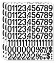 数字 シール 大きい 3枚セット 防水 ナンバー 番号シール ステッカー 大きめ(3)