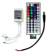 12/24V共用LEDテープライトリモコンRGBコントローラ2ch6A4ピン電池セット間接照明ポイント消化