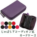 【8/6(水)12:00〜 お買い物マラソン 12時間限定全品5%OFFクーポン配布中】 在庫限り じゃばら アコーディオン 式 カードケース 全9色 / ピン...