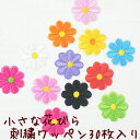 【5/3(金)12:00～ 特別企画！ 12時間限定全品5％OFFクーポン配布中】送料無料 小さな 花びら 刺繍 ワッペン 30枚入り / アップリケ ホビー ハンドクラフト ハンクラ 手芸 裁縫 ワンポイント 花 フラワー お得 10色 3枚ずつ 幼稚園 保育園 小学校 手提げ袋 洋裁 アイロン 手