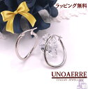ウノアエレ ピアス K18 k18 750 wg WG ホワイトゴールド フープピアス UNOAERRE イタリージュエリーイタリア製 イタリーピアス プレゼン...