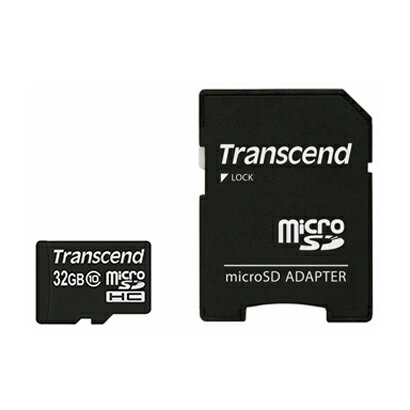 Transcend microSDHCカード 32GB Class10 無期限保証 SDアダプター付