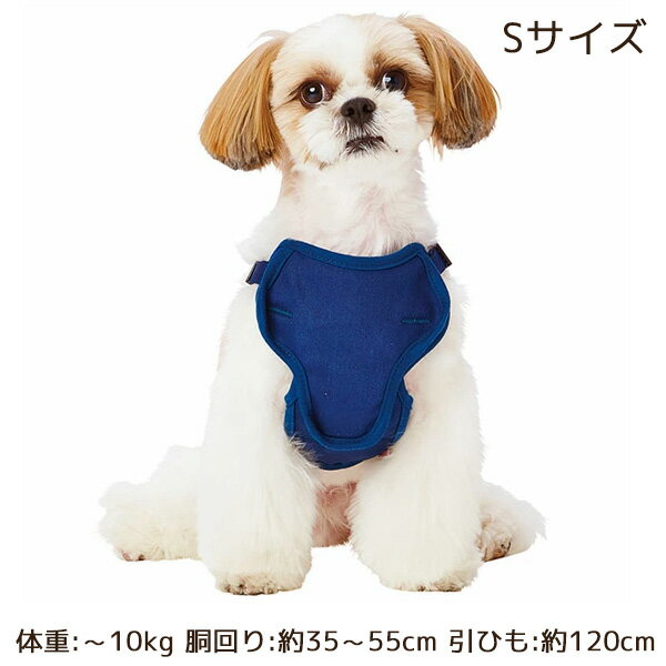 【訳あり】ペットグッズ ドッグ ペティオ 体にぴったりフィットするハーネス リード付 S ブルー (いぬ 犬 イヌ)(引きひも リード)(胴輪 ハーネス) (小型犬 10kgまで)