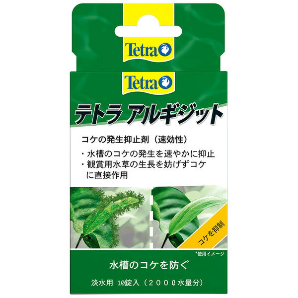 【訳あり】ペットグッズ テトラ アルギジット 錠剤 速効性 10錠 (鑑賞魚 淡水用)(水草育成 コケ防止)