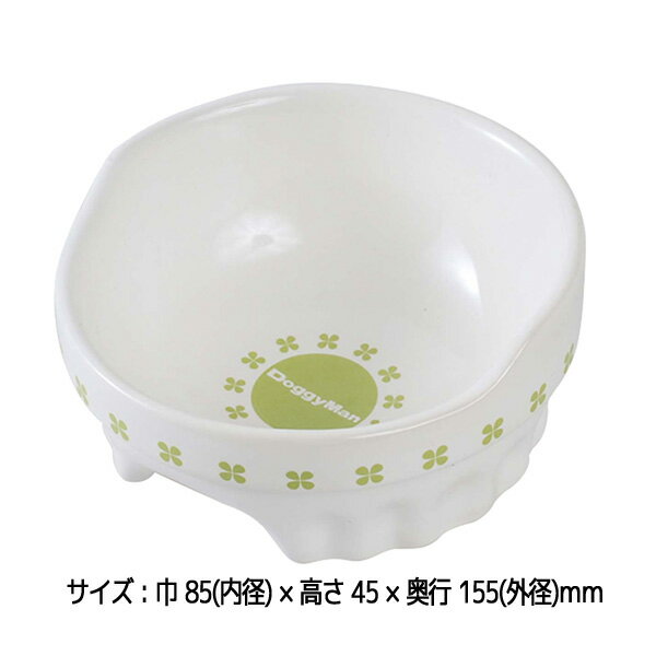 【訳あり】ペットグッズ ドッグ ドギーマン 便利なクローバー陶製食器 S (いぬ 犬 イヌ)(食器 皿)