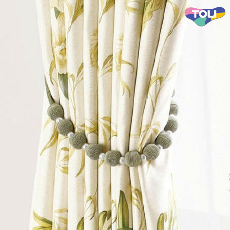 メール便 送料無料 タッセル 2本セットの価格となります 東リ TOLI KX51703 グリーン ビーズタイプ 装飾タッセルカーテンタッセル 留め具（ 旧品番 KX50703 ）