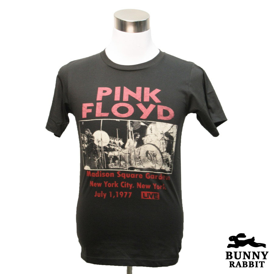 デザインTシャツ BUNNY RABBIT Pink Floyd ピンク・フロイド バンドTシャツ ビンテージ風 プリントTシャツ ブリティッシュ プログレ ロック レジェンド フェス 音楽 ロックT バンドT Tシャツ 男女兼用 サイズM＆L