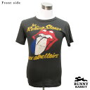 デザインTシャツ BUNNY RABBIT TheRollingStones ローリングストーンズ PARIS バンドTシャツ ビンテージ風 プリントTシャツ グッズ パ..