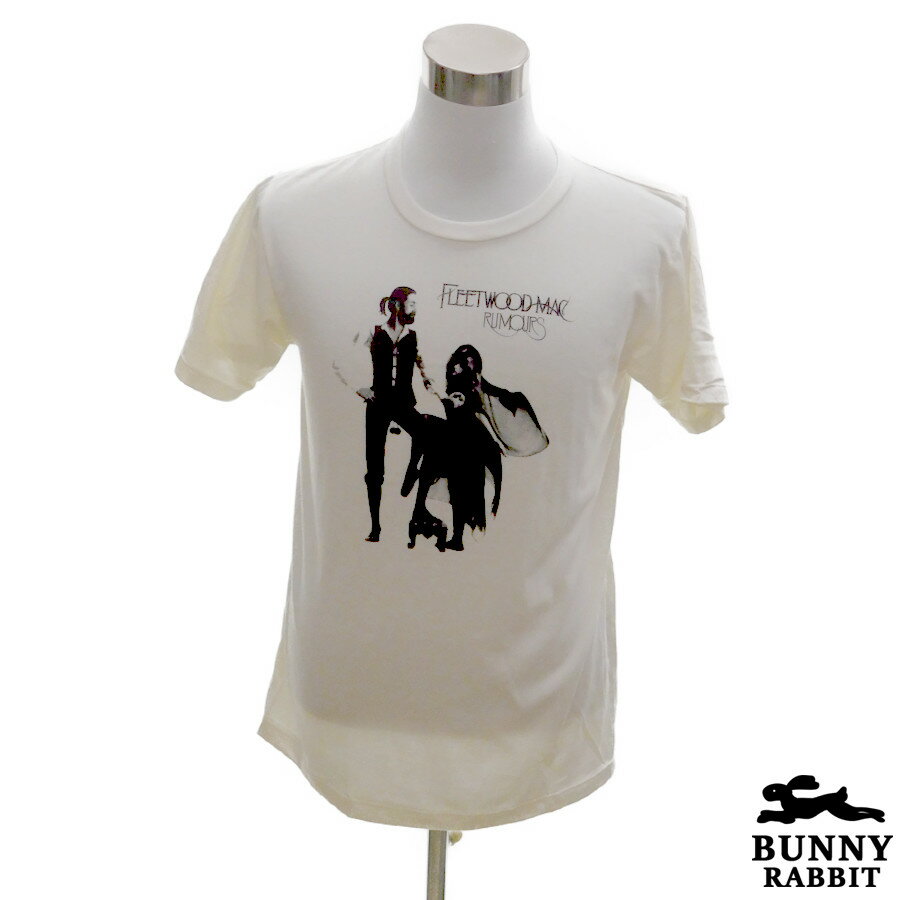 デザインTシャツ BUNNY RABBIT Fleetwood Mac フリートウッド マック ビンテージ風 ロック バンド フェス 白 ホワイト