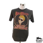 デザインTシャツ BUNNY RABBIT Lou Reed ルー・リード ビンテージ風 パンクロック ロック バンド フェス 黒 ブラック