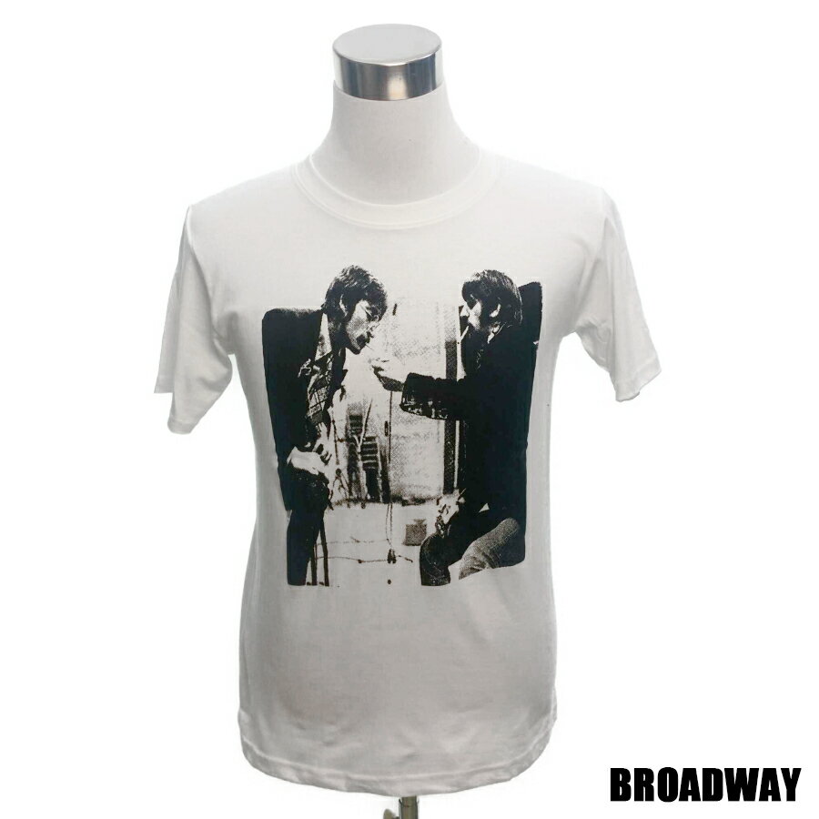 デザインTシャツ Broadway The Beatles ザ・ビートルズ バンドTシャツ 音楽 UK プリントTシャツ ジョン・レノン リンゴ・スター グッズ フェスコーデ Tシャツ 男女兼用 サイズM＆L