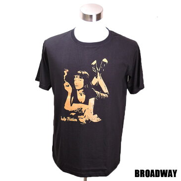 デザインTシャツ Broadway Pulp Fiction パルプ・フィクション 映画Tシャツ プリントTシャツ グッズ 洋画 クエンティン・タランティーノ Tシャツ メンズ レディース サイズM＆L