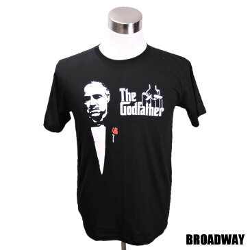 デザインTシャツ Broadway The Godfather ゴッドファーザー 映画Tシャツ プリントTシャツ グッズ 洋画 マーロン・ブランドー Tシャツ メンズ レディース サイズM＆L