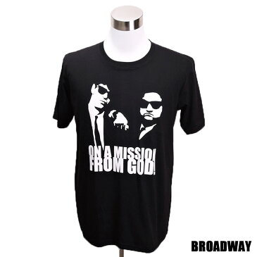 デザインTシャツ Broadway The Blues Brothers ブルース・ブラザース 映画Tシャツ プリントTシャツ グッズ ダン・エイクロイド ジョン・ベルーシ Tシャツ メンズ レディース サイズM＆L