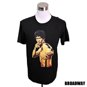 デザインTシャツ Broadway Bruce Lee2 ブルース・リー2 映画Tシャツ 香港スター カンフー レジェンド ドラゴン Tシャツ メンズ レディース サイズM＆L