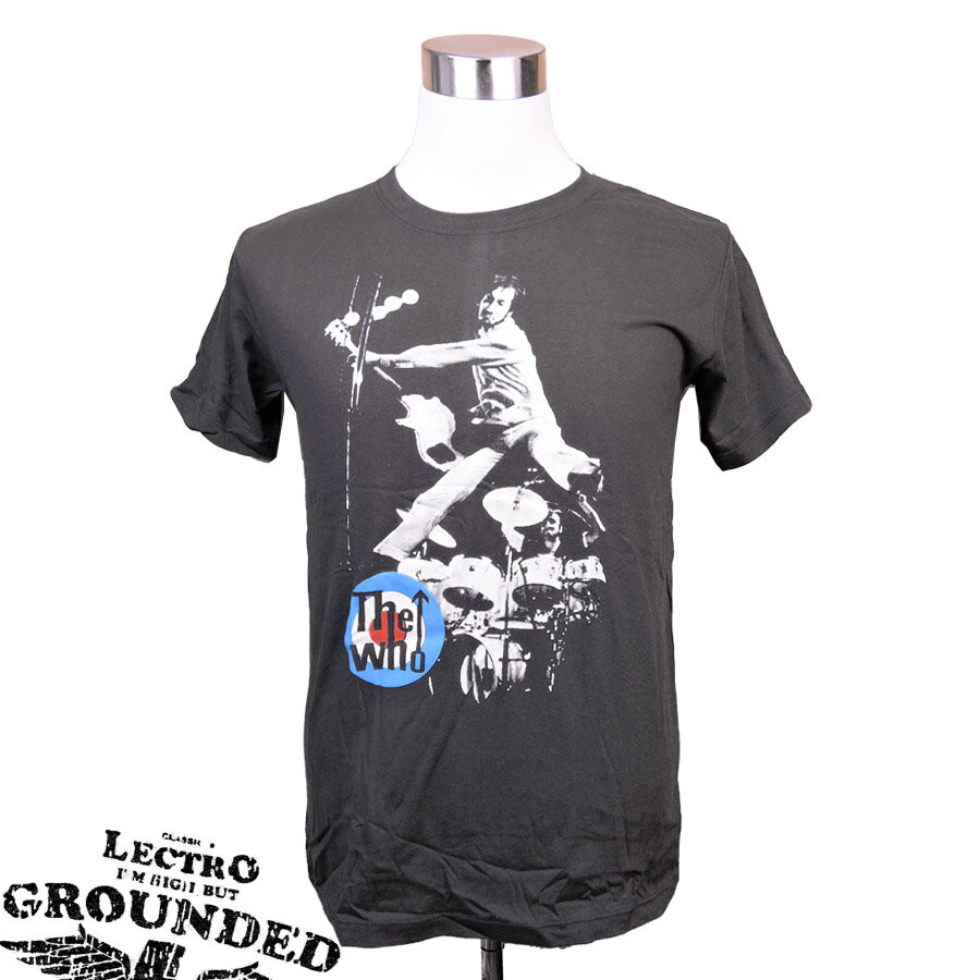 デザインTシャツ LECTRO GROUNDED The Who ザ・フー Pete Townshend ピート・タウンゼント 音楽 ロック バンド UK 60年代 60's プリントTシャツ グッズ Tシャツ 男女兼用 サイズM＆L