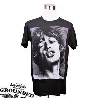 デザインTシャツ LECTRO GROUNDED Mick Jagger ミック・ジャガー The Rolling Stones ザ・ローリング・ストーンズ 音楽 ロック バンド UK 60年代 60’s プリントTシャツ グッズ Tシャツ メンズ レディース サイズM＆L