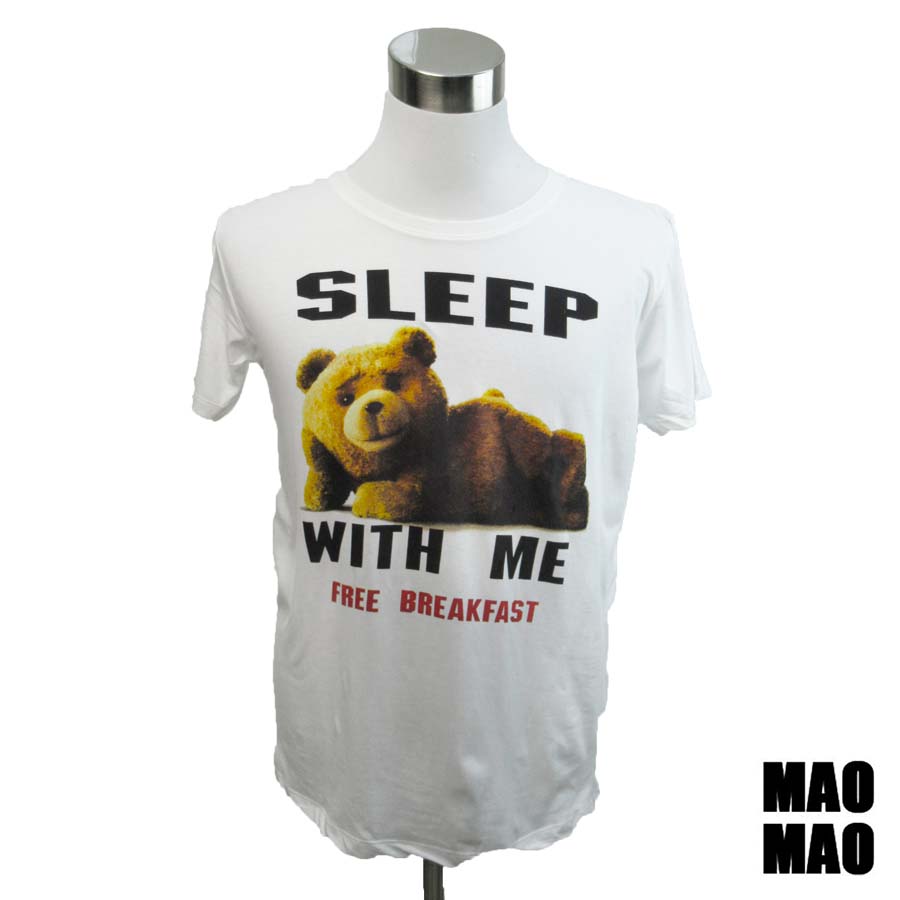 デザインTシャツ MAOMAO ted テッド 2 Tシャツ 映画Tシャツ プリントTシャツ グッズ 洋画 キャラクター くま Tシャツ 男女兼用 サイズS＆M＆L