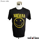 バンドTシャツ Wall of fame NIRVANA ニルヴァーナ 音楽 プリントTシャツ グッズ グランジ ロックT フェス ファッション 洋楽 Tシャツ 男女兼用 サイズM＆L