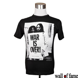 バンドTシャツ Wall of fame John Lennon&Yoko Ono ジョン・レノン&オノ・ヨーコ 音楽 プリントTシャツ グッズ ロック 洋楽 Tシャツ 男女兼用 サイズM&L