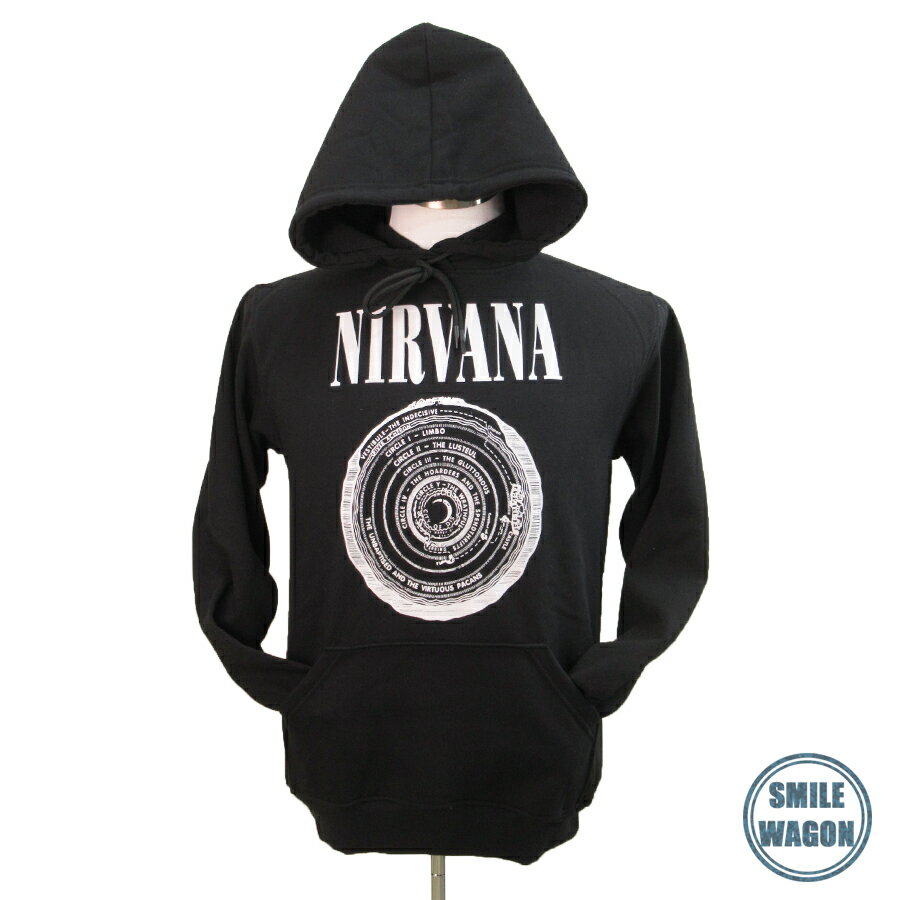 デザインパーカー NIRVANA ニルバーナ バンドパーカー ロックパーカー プリントパーカー グッズ ロック グランジ レジェンド フェス 音楽 パーカー 男女兼用 サイズM＆L