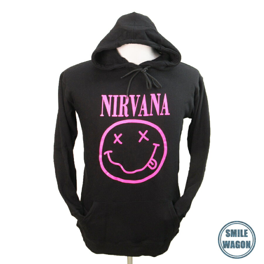 デザインパーカー NIRVANA ニルバーナ バンドパーカー ロックパーカー プリントパーカー グッズ ロック グランジ レジェンド フェス 音楽 パーカー 男女兼用 サイズM＆L