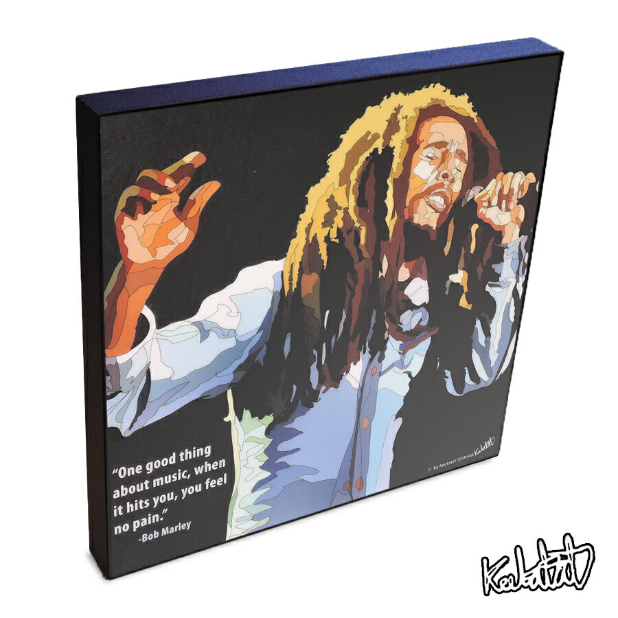 ポップアートフレーム Bob Marley ボブ マーリー KEETATAT SITTHIKET アートパネル インテリア 雑貨 店舗 内装 玄関 おしゃれ ポスター 絵 イラスト 壁掛け レゲエ 音楽 偉人 レジェンド ラスタファリ