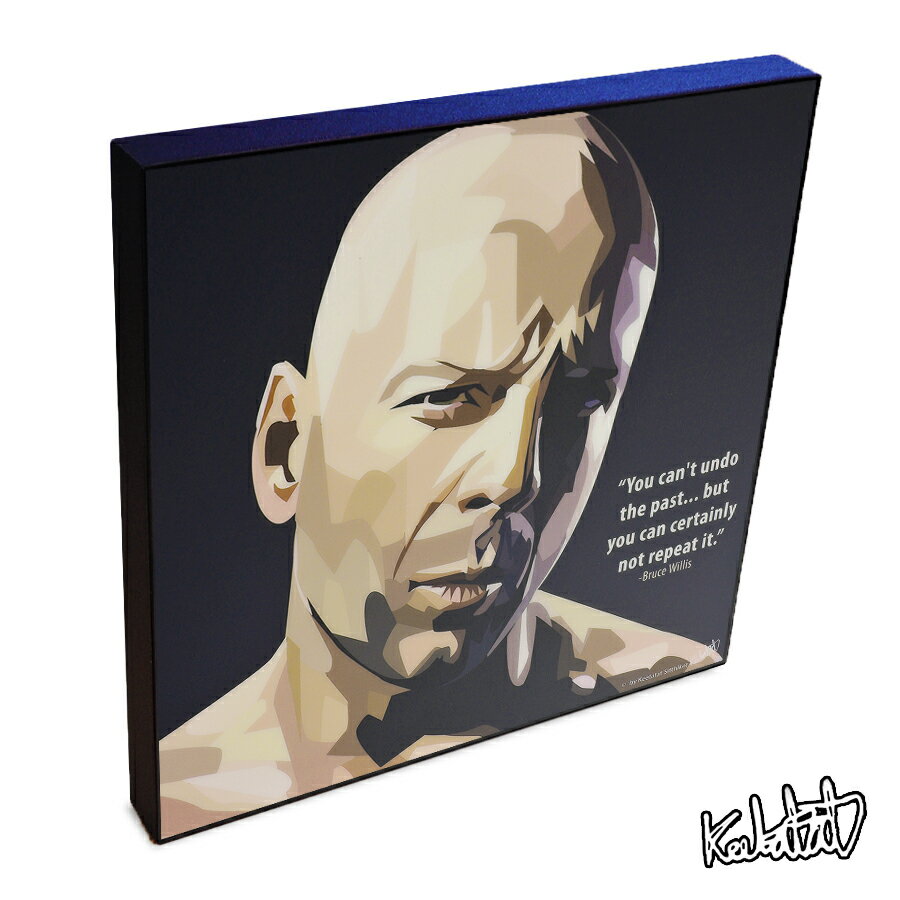 ポップアートフレーム Bruce　Willis　ブルース・ウィリス KEETATAT SITTHIKET アートパネル インテリア 雑貨 店舗 内装 玄関 おしゃれ ポスター 絵 イラスト 壁掛け アクションスター 俳優 映画 ダイ・ハードのサムネイル