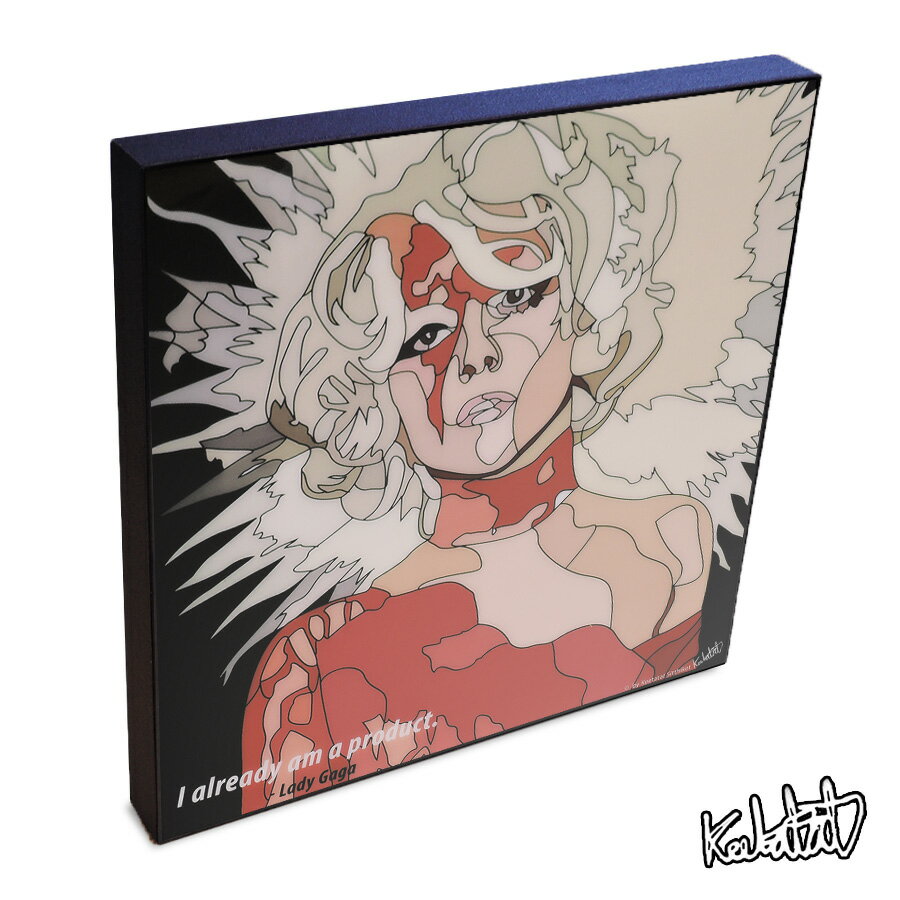 ポップアートフレーム Lady Gaga2　レディー・ガガ2 KEETATAT SITTHIKET アートパネル インテリア 雑貨 店舗 内装 玄関 おしゃれ ポスター 絵 イラスト 壁掛け 歌手 ポップスター セレブ 音楽のサムネイル