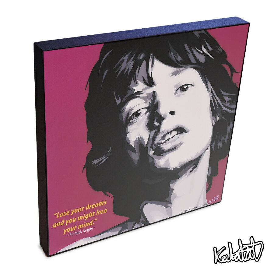 ポップアートフレーム Mick Jagger ミック ジャガー KEETATAT SITTHIKET アートパネル インテリア 雑貨 店舗 内装 玄関 おしゃれ ポスター 絵 イラスト 壁掛け ローリング ストーンズ ロック UK イギリス バンド 音楽