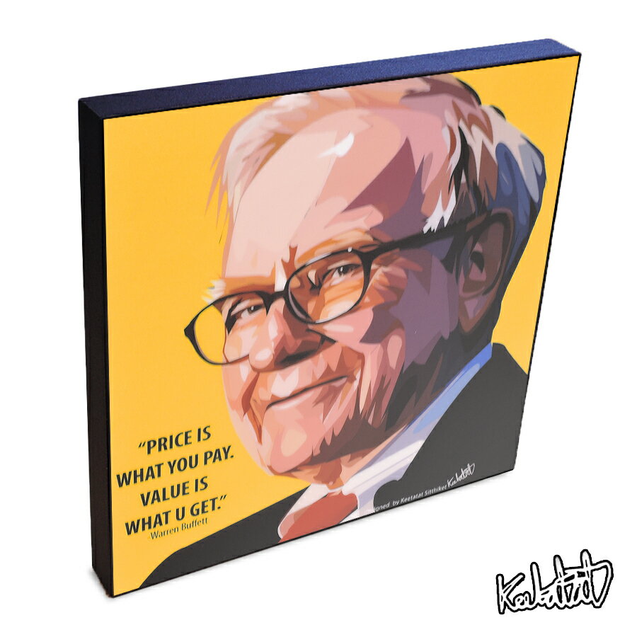 ポップアートフレーム Warren Buffett ウォーレン バフェット KEETATAT SITTHIKET アートパネル インテリア 雑貨 店舗 内装 玄関 おしゃれ ポスター 絵 イラスト 壁掛け 個人投資家 カリスマ 経済 オマハの賢人 投資の神様 投資のお守りとして