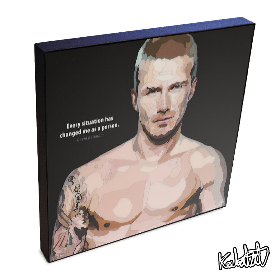 ポップアートフレーム David Beckham　デヴィッド・ベッカム KEETATAT SITTHIKET アートパネル インテリア 雑貨 店舗 内装 玄関 おしゃれ ポスター 絵 イラスト 壁掛け サッカー選手 ミッドフィールダー イングランド代表 レジェンド