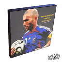 ポップアートフレーム Zinedine　Zidane　ジネディーヌ・ジダン（フランス代表） KEETATAT SITTHIKET アートパネル インテリア 雑貨 店舗 内装 玄関 おしゃれ ポスター 絵 イラスト 壁掛け サッカー選手 レジェンド ミッドフィールダー