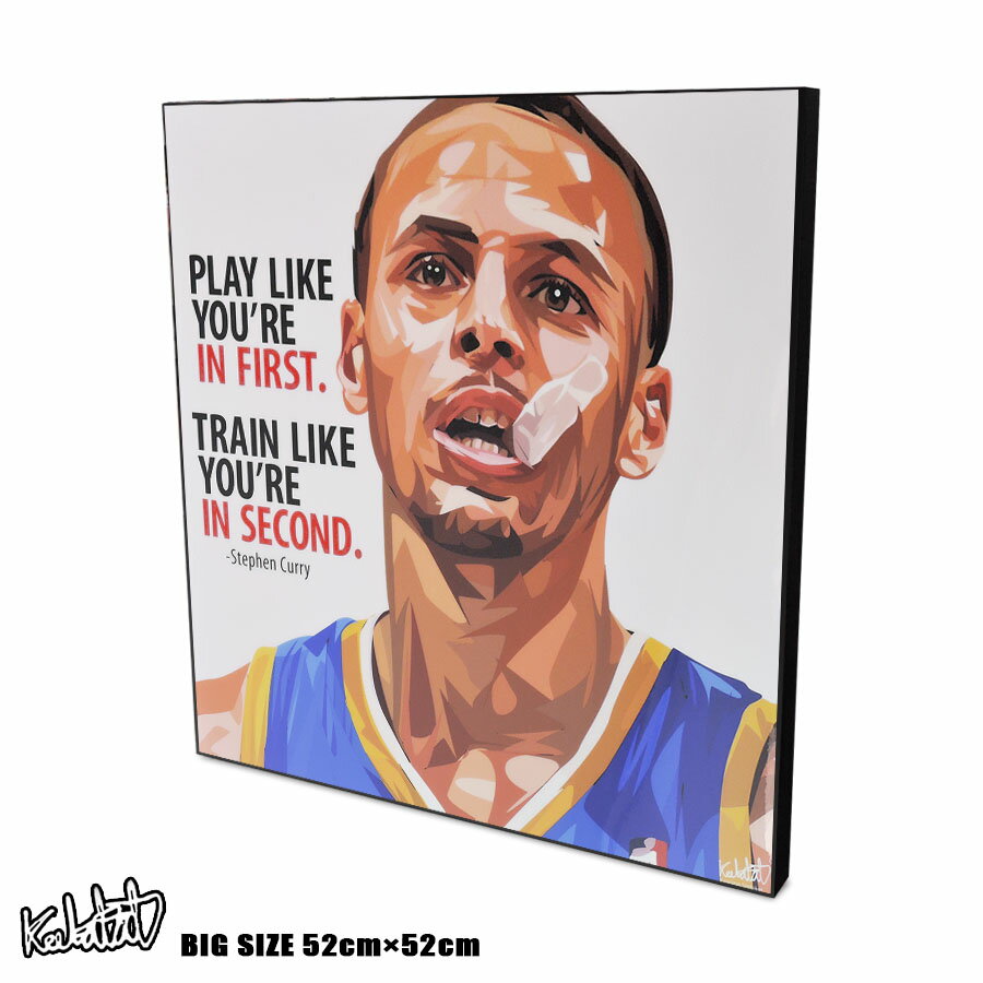 アートパネル 特大52cmサイズ☆ Stephen Curry ステファン・カリー NBA インテリア ウォールアート パネル スポーツ レジェンド スター グッズ ポップアート アートフレーム 雑貨