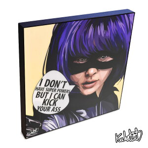 ポップアートフレーム Kick Ass(HIT GIRL) キックアス(ヒットガール) KEETATAT SITTHIKET アートパネル インテリア 雑貨 店舗 内装 玄関 おしゃれ ポスター 絵 イラスト 壁掛け クロエ・グレース・モレッツ 映画 キャラクター