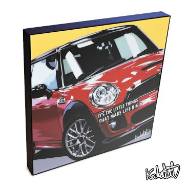 【6/4/20：00-6/12/10：59 ポイント10倍!】MINI(BMW)　MINIクーパー（BMW） KEETATAT SITTHIKET キータタット・シティケット ポップアート アートパネル アートフレーム 絵 イラスト グラフィック 壁掛け おしゃれ インテリア 自動車 ラグジュアリーカー