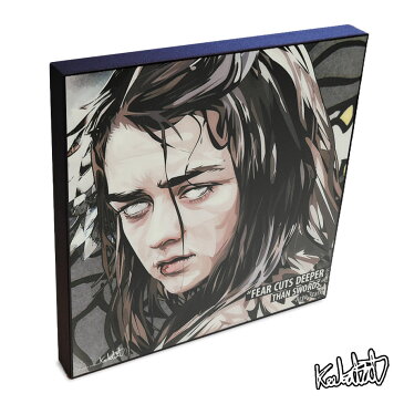 【6/4/20：00-6/12/10：59 ポイント10倍!】Arya Stark　アリア・ク KEETATAT SITTHIKET キータタット・シティケット ポップアート アートパネル アートフレーム 絵 壁掛け インテリア ゲーム・オブ・スローンズ Game of Thrones メイジー・ウィリアムズ 海外ドラマ