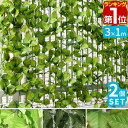 【楽天1位】グリーンフェンス 緑のカーテン 1m×3m 2個組 目隠し グリーンカーテン 目隠しフェンス ベランダ フェイクグリーン リアル 葉っぱ グリーン ...