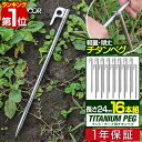 【楽天1位】FIELDOOR チタンペグ 24cm 16