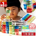 【楽天1位】 RiZKiZ アクリル 積み木 キューブ型 25ピース 知育 透明 クリア アクリル 樹脂 カラフル つみき 積木 ブロック 色遊び 色彩遊び デ...
