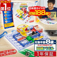 1年保証 パズル 初級 回路パズル 188通り 電子パズル 電子キット 電子回路 電気 電子 ブロック 知育パズル 知育玩具 小学生 学習玩具 脳トレ 論理性 教育 科学 実験 理科 自由研究 ゲーム おもちゃ 小学校 6歳 7歳 8歳 男の子 女の子 プレゼント ■[送料無料]