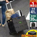 【楽天1位】折りたたみキャリーカート ショッピングカート ふた キャリーカート コンテナ カート エコバッグ キャリー 台車 アウトドア レジャー スポーツ 運...