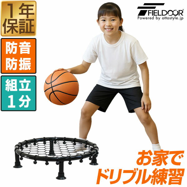 FIELDOOR バスケットボール ドリブル 練習 器具 静音 防音 ドリブルネット トレーニング 自主練 家庭用 室内 自宅 部活 小学生 ミニバス ハンドリング サイレント 安定 軽量 屋内 大人 子供 バスケ 簡単 組み立て 分解 持ち運び 1年保証 ■[送料無料]